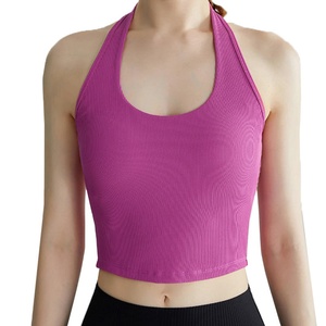 Custom All-In-One <b>Women's</b> Lightweight High Support Yoga Sports Tank <b>Top</b> Breathable Quick-Dry Sweat-Wicking V-neck Tank <b>Top</b> - Product Image 4