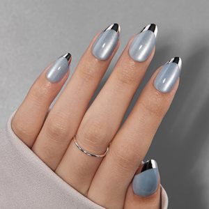 <span class=keywords><strong>Uñas</strong></span> Postizas <span class=keywords><strong>de</strong></span> Gel Suave Opacas Reutilizables con Punta Francesa Cromada <span class=keywords><strong>Rosa</strong></span> <span class=keywords><strong>de</strong></span> Marca Privada, 32 Piezas, 16 Tamaños, <span class=keywords><strong>Uñas</strong></span> <span class=keywords><strong>de</strong></span> Presión PMMA - Product Image 5