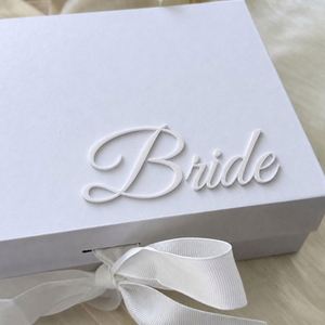 Custom Luxury <b>Wedding</b> <b>Keepsake</b> Bridal Detail Memory Photo Prop Gift <b>Box</b> Acrylic Die Cutting Personalization Storage - Product Image 1