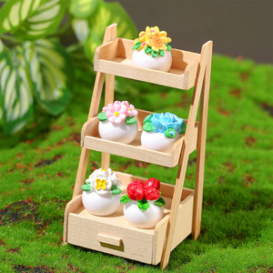 Mini pots de fleurs en résine, plantes artificielles colorées, ensemble de 5 pots décoratifs pour bureau, décoration intérieure - Product Image 2