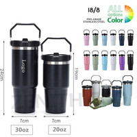 Gobelet en paille noir mat de 30oz isolé en acier inoxydable gobelet coréen 550ml bouteille d'eau tasses à sublimation café métal