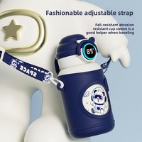 Gobelet isotherme en acier inoxydable 316 pour enfants avec affichage de la température, double option de boisson, design de dessin animé pour l'école