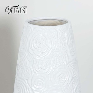 V259 Décoration intérieure en céramique blanche grands vases coin salon décoratif <span class=keywords><strong>grand</strong></span> <span class=keywords><strong>vase</strong></span> de <span class=keywords><strong>sol</strong></span> pour l'herbe de la <span class=keywords><strong>pampa</strong></span> - Product Image 5