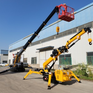 Tonlita Mobile Micro Crawler Crane 5 tonnes Boom Télescopique Petit Moteur Diesel Hydraulique Mini Spider Crane Prix - Product Image 1