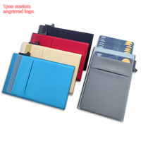Dompet Kartu Bisnis Minimalis Pria dengan Penyimpanan Logo Terukir, Kartu Kredit, ID Bank, dan Fitur Pop-up Otomatis, Portabel, dan Anti-RFID