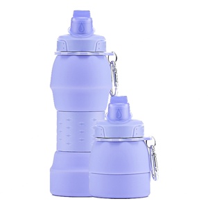 Wholesale High Temperature Resistant Silicone <b>Sports</b> Drink Travel Portable Foldable <b>Water</b> <b>Bottle</b> - Product Image 4