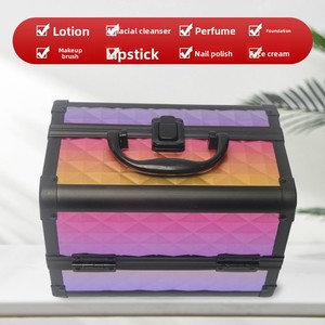 กระเป๋าเครื่องสำอางอะลูมิเนียมแฟชั่นพร้อมส่ง กล่องเก็บเครื่องสำอาง กล่องอุปกรณ์สักลายเพ้นท์เล็บ ช่างเสริมสวย กระเป๋าถือพกพา ทนทาน - Product Image 3