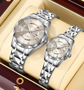 SKMEI 9369 9370 Compra al por Mayor Reloj para Pareja de Acero Inoxidable para Hombre y Mujer con Fecha y Semana - Product Image 6