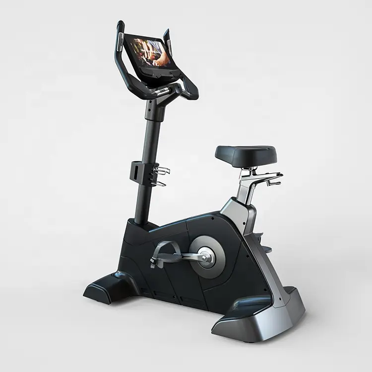 สไตล์ใหม่หน้าจอสัมผัส Commercial Gym Self-Generating ระบบ Magnetic Upright การออกกำลังกายแอโรบิคจักรยานสำหรับขาย