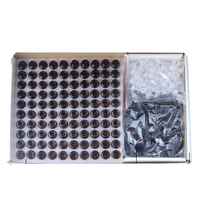 100 pièces chaque boîte bouteilles de rouleau de paquet de 1ml échantillons flacon verre bouteilles à roulettes avec boule de rouleau en métal bouteilles compte-gouttes ouvreur