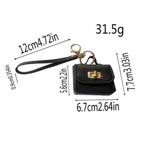 New High-End Mini Handbag Keychain <b>Purse</b> Accessories Mobile Phone Pendant Bag Pendant Women Mini Luxury Leather Small Keychain - Product Image 2