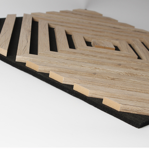 Mới nhất 3D vuông Acoustic tấm Tường Trần Bảng điều chỉnh âm thanh hấp Thụ Văn phòng <span class=keywords><strong>Studio</strong></span> MDF Pet Polyester đá đen tấm gỗ - Product Image 5