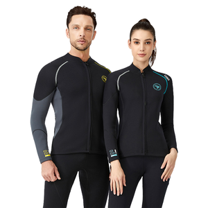 เสื้อแจ็คเก็ตนีโอพรีนระบายอากาศได้ดี หนา 1.5 มม. สกรีนโลโก้ตามสั่ง สำหรับผู้ชายและผู้หญิง ซิปหน้าอก เหมาะสำหรับกิจกรรมแคนยอนนิ่งและดำน้ำช่วงฤดูร้อน - Product Image 4