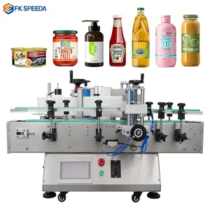 FK-605 High speed High speed Automatic Labeller Round Can Labeling Machine Sticker Label Applicator