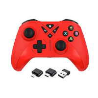 Mando de Juego Inalámbrico 2.4G para PS3, Receptor USB Plug-and-Play, Controlador de Joystick con Doble Vibración para PC/TVbox