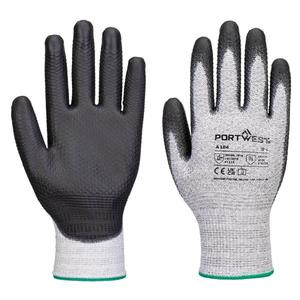 PORTWEST - A124G8RS Grip 13 PU Diamond Knit Guante, Gris/Negro (12 Uds.) -GUANTES EAN 5036146018000 - Product Image 1