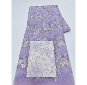 Tissu en dentelle guipure française au design moderne et écologique, personnalisé, vente en gros Chine, 5 yards, pour femmes matures - Product Image 3