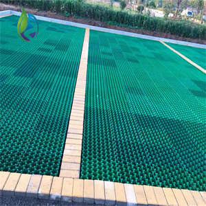 Rejilla de Plástico HDPE Negra y Verde con Forma de Flor Industrial para Plantar Césped, para Entradas de Vehículos, Estacionamientos y Jardines Verdes - Product Image 3