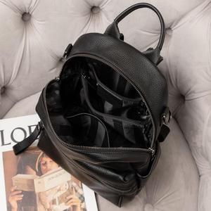 Zaini da Donna in Vera Pelle di Vacchetta, Elegante Zaino Classico, Borsa a Spalla <span class=keywords><strong>Femminile</strong></span> in Pelle Bovina, Stile da Viaggio e Universitario - Product Image 4