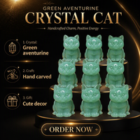 Figurine d'animal assis en Aventurine Verte Naturelle, Artisanat en Cristal, Ornement pour la Décoration de la Maison, du Bureau et comme Cadeau ou Présentoir
