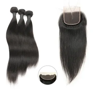 Can be made wig sets for sale Wholesale virgin hair bundles and closure frontal set No manual fee Brazilian human hair vendor