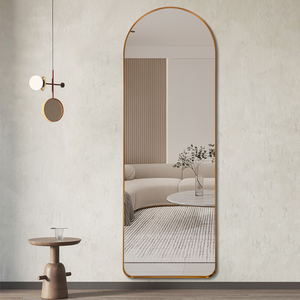 กระจกไฟ LED backlit ติดผนังกรอบโลหะโค้งมุมสำหรับร้านทำผม - Product Image 4