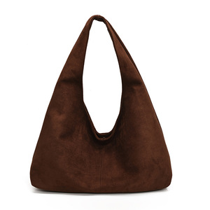 Wholesale Soft Suede <strong>Shoulder</strong> <strong>Bag</strong> Elegant PU Suede Handbag <strong>Slouchy</strong> Tote <strong>Bag</strong> OEM Vintage Chamois Leather Hobo <strong>Bags</strong> for Women - Product Image 5
