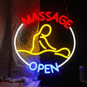 <b>Massage</b> Open Letreros Neon LED indoor hanging ambient light shop sign wall decoration light entrance indicator light 5V 12V - Product Image 6