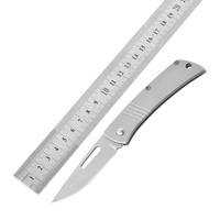 Couteau pliant de poche en acier inoxydable 3CR13, mini couteau portable d'extérieur avec clip pour le camping, la randonnée et la coupe quotidienne