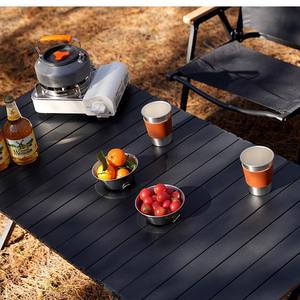 <span class=keywords><strong>Mesa</strong></span> Plegable Portátil de Aleación de Aluminio para Exteriores, Ultraligera, Negra, Rectangular, Tipo Egg Roll, para <span class=keywords><strong>Camping</strong></span>, Barbacoa, Viajes, Mercado Nocturno - Product Image 2