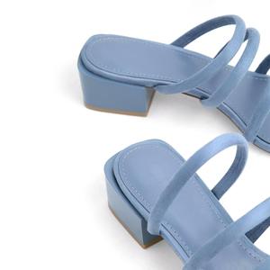 Design personalizzato <span class=keywords><strong>blu</strong></span> Eco Friendly Open Toe sandali con tacco alto pantofole per scarpe casual <span class=keywords><strong>da</strong></span> <span class=keywords><strong>donna</strong></span> scarpe <span class=keywords><strong>da</strong></span> passeggio <span class=keywords><strong>da</strong></span> <span class=keywords><strong>donna</strong></span> - Product Image 5