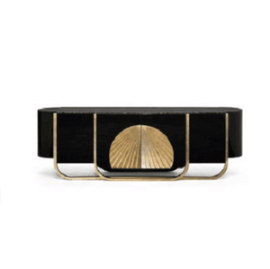 Mueble <span class=keywords><strong>de</strong></span> buffet <span class=keywords><strong>de</strong></span> aparador <span class=keywords><strong>de</strong></span> madera negro moderno con patas <span class=keywords><strong>de</strong></span> acero inoxidable para comedor, hogar, muebles <span class=keywords><strong>de</strong></span> Hotel para entrada, sala <span class=keywords><strong>de</strong></span> estar - Product Image 4