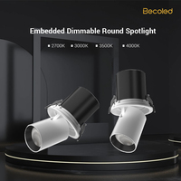 Focos empotrados LED interiores de enfoque ajustable con cuerpo de lámpara de aluminio de color cálido para salas de exposiciones y escenarios DMX512