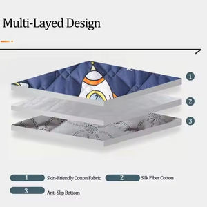 <span class=keywords><strong>Tapis</strong></span> de jeu 50x50 antidérapant sans BPA, rembourrage en mousse imperméable pour tout-petits, pliable, lavable, pour bébé - Product Image 3