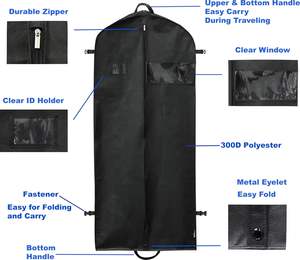 High Quality Foldable Custom Logo Luxury Brand Wedding <b>Dress</b> Suit Cover Travel Garment <b>Bag</b> with Zippers Durable & Waterproof - Product Image 3