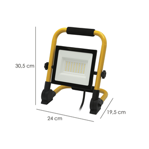 Faretto LED Piatto da 50 Watt Luce bianca 4000K. Lampada IP65 da 4000 Lumen con Maniglia per il Trasporto - Product Image 2