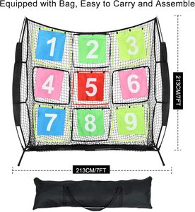 Red de Béisbol Portátil de Alta Calidad y Duradera con 9 Orificios, Red de Práctica de Béisbol para Práctica de Bateo y Lanzamiento - Product Image 2