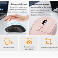 Mouse Nirkabel Suara Cerdas AI AS-2 Pengenalan Suara Terjemahan AI Menulis LED Ball Isi Ulang 2.4G BT Komputer