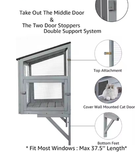 Casa <span class=keywords><strong>para</strong></span> <span class=keywords><strong>Gatos</strong></span> de Exterior, Jaula Tipo Villa, Resistente a la Lluvia y al Frío, Nueva, de Gran Espacio, <span class=keywords><strong>para</strong></span> Mascotas, Venta Caliente Transfronteriza - Product Image 2