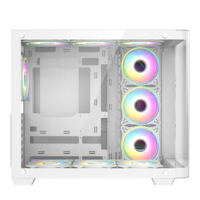 Gabinete de Computadora de Alta Eficiencia con Panel de Vidrio Templado Curvo, Gabinete ATX para PC, Cajas y Torres para Juegos de Computadora