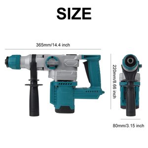 Drillpro 2-IN-1 Rechargeable Brushless Cordless Rotary Hammer Impact <b>Drill</b> Power Tool for 18V MT Battery 4200RPM Impact <b>Drill</b> - Product Image 6