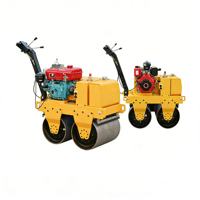 Compacteur d'asphalte vibrant à double tambour Muhua 0,5t, moteur Changchai 4,5 kW, rayon de braquage court pour autoroute et pont
