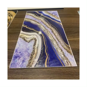 2025 Venta caliente interior UV mármol hoja PVC pared <span class=keywords><strong>Panal</strong></span> azulejos para decoración de pared - Product Image 1