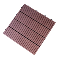 Dalles de terrasse en composite WPC antidérapantes 30x30cm, imperméables et emboîtables, pour jardin et balcon, à poser soi-même
