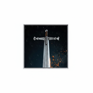Lienzo 3D de Espada Samurai: Impresión Moderna en Vidrio Templado para Pared, Lienzo con Marco Blanco - Product Image 2