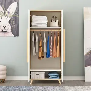 现代卧室家具新设计推拉门现代木制白色衣柜