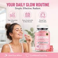 Formule anti-âge de qualité supérieure, 60 gommes, complément alimentaire, glutathion, collagène, gommes éclatantes