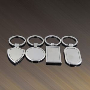 Sy67 Custom Logo Blank Sublimation Car Promotional Stainless Steel Metal Blank Keychain Home Keyring for Promotion Gift - Product Image 1