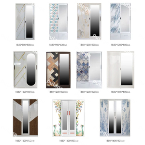 Armoire en acier durable avec <span class=keywords><strong>porte</strong></span> <span class=keywords><strong>coulissante</strong></span> et tiroir avec <span class=keywords><strong>miroir</strong></span> pour la chambre à coucher - Product Image 4