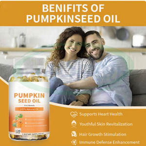 Ausreson Halal orgánico vitamina E aceite de semilla de calabaza Softgel 1000mg suplemento para el crecimiento del cabello aceite de semilla de calabaza Softgel - Product Image 3